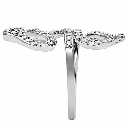 Brass CZ Pavé Snake Wrap Ring | The Stainless Jewelry view 8