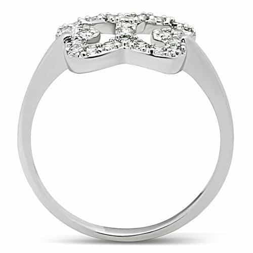 Brass CZ Open Butterfly Pavé Ring | The Stainless Jewelry view 6