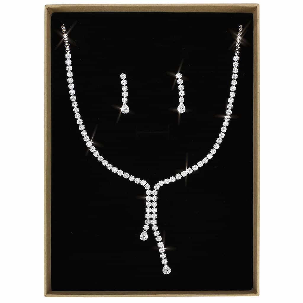 Brass Lariat Y Jewelry Set | The Stainless Jewelry view 1