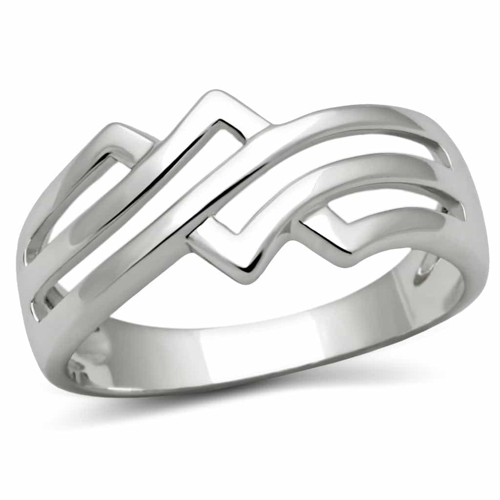 Brass Open Geometric Zigzag Ring | The Stainless Jewelry view 5