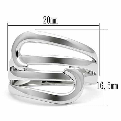 Brass Polished Triple Wave Bypass Ring | The Stainless Jewelry view 6