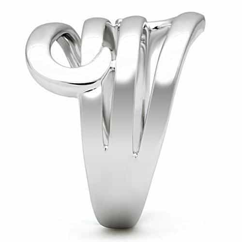 Brass Polished Triple Wave Bypass Ring | The Stainless Jewelry view 8