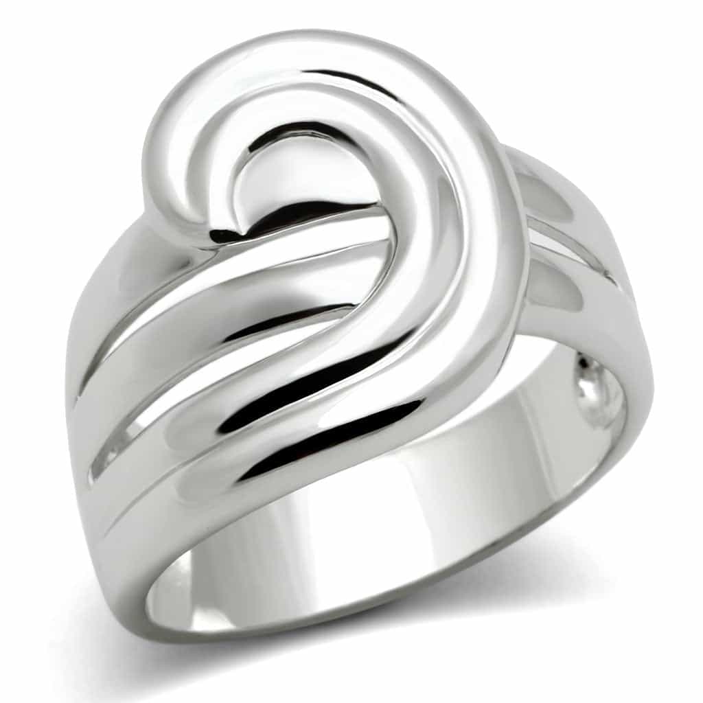 Brass Polished Interlocking Knot Wide Ring view 1