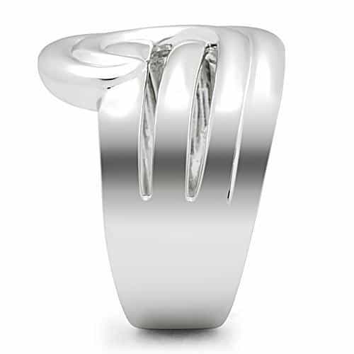 Brass Polished Interlocking Knot Wide Ring view 4