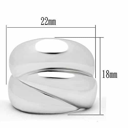 Brass Polished Double Dome Wide Ring | The Stainless Jewelry view 6