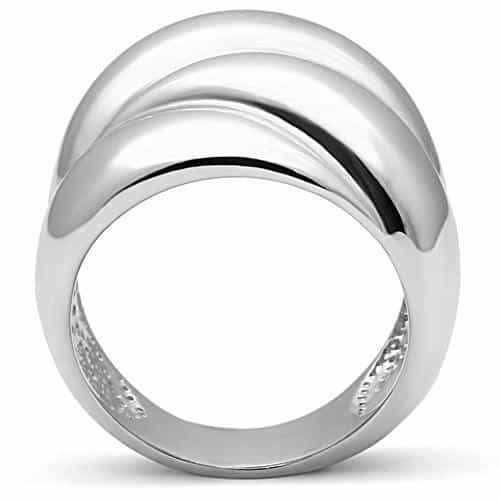 Brass Polished Double Dome Wide Ring | The Stainless Jewelry view 7