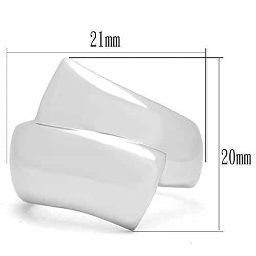 Brass Polished Asymmetric Wave Wide Ring | The Stainless Jewelry view 6
