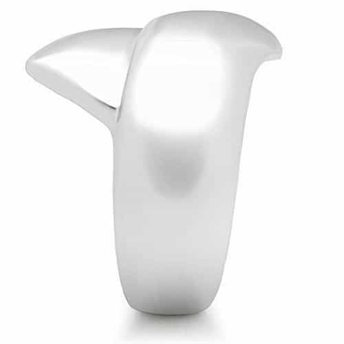 Brass Polished Asymmetric Wave Wide Ring | The Stainless Jewelry view 8