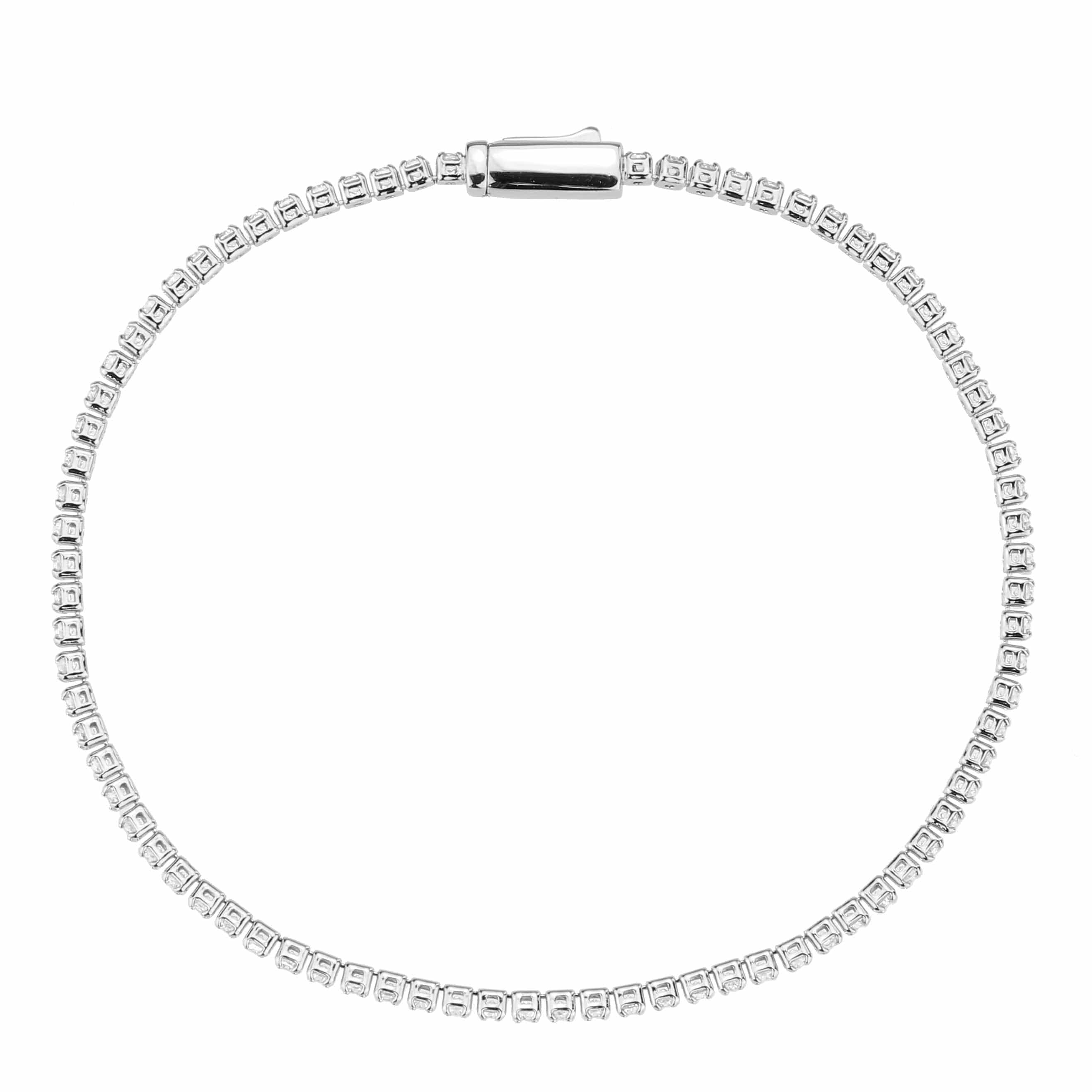 Brass CZ Round Tennis Magnetic Bracelet | The Stainless Jewelry view 6