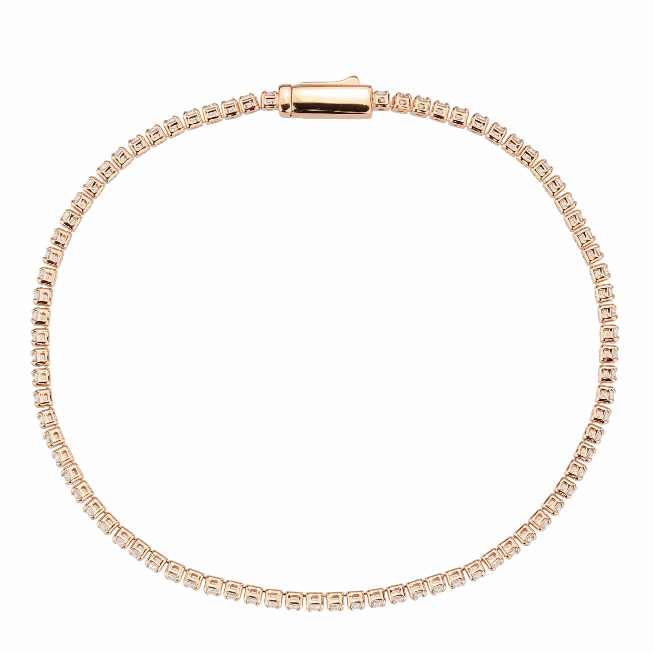 Brass Rose Gold CZ Round Tennis Magnetic Large Ring view 6