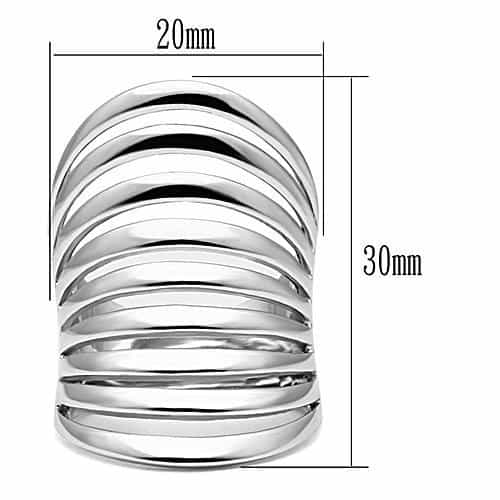 Brass Polished Multi-Band Wide Stack Ring | The Stainless Jewelry view 6