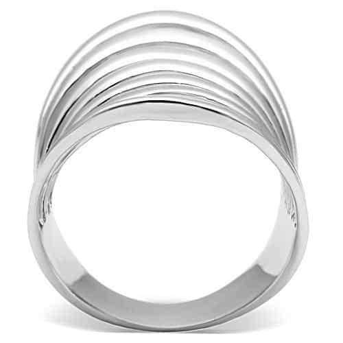 Brass Polished Multi-Band Wide Stack Ring | The Stainless Jewelry view 3