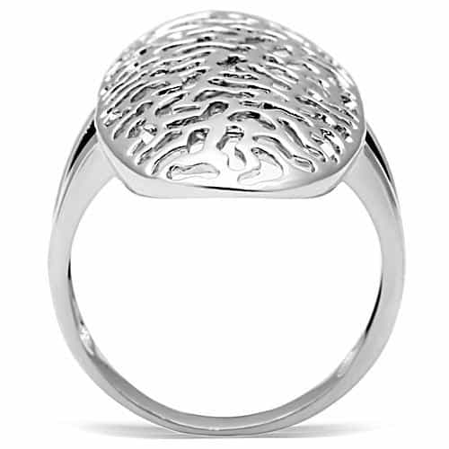 Brass Open Filigree Wave Elongated Oval Ring view 3