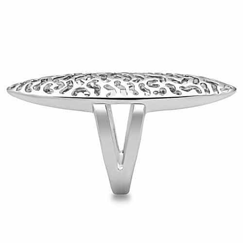 Brass Open Filigree Wave Elongated Oval Ring view 8