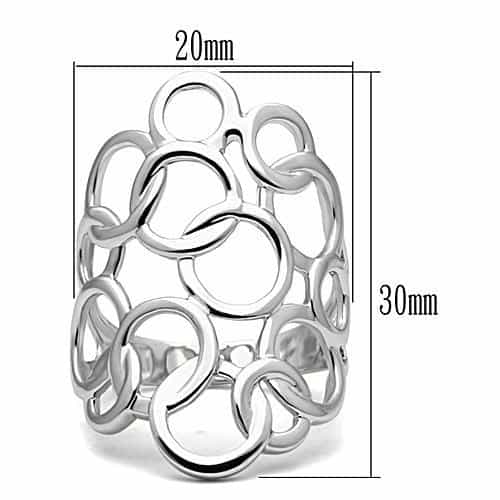 Brass Open Circle Bubble Cluster Ring | The Stainless Jewelry view 5