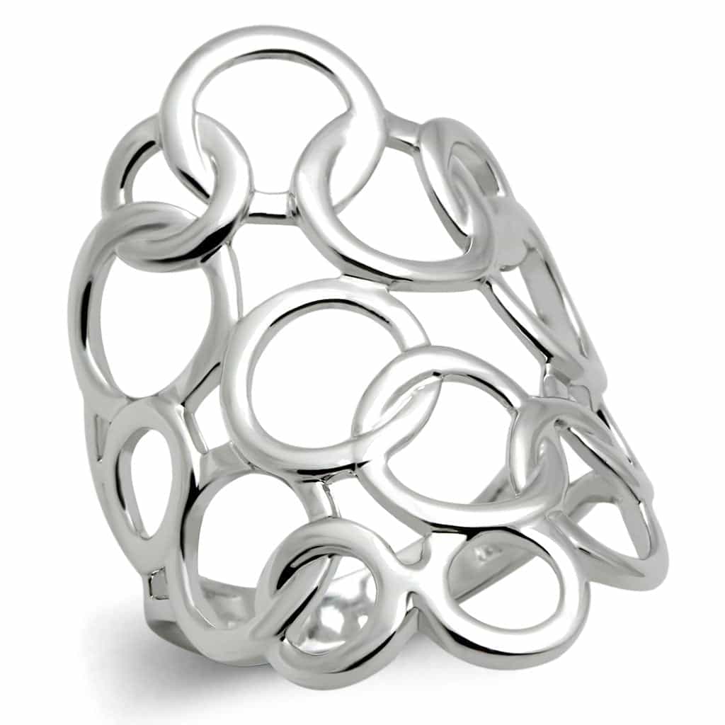 Brass Open Circle Bubble Cluster Ring | The Stainless Jewelry view 4