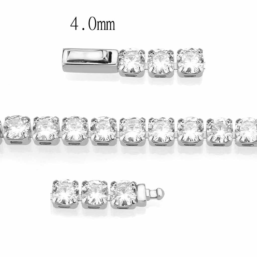 Brass CZ Round Tennis Clasp Thin Ring | The Stainless Jewelry view 4