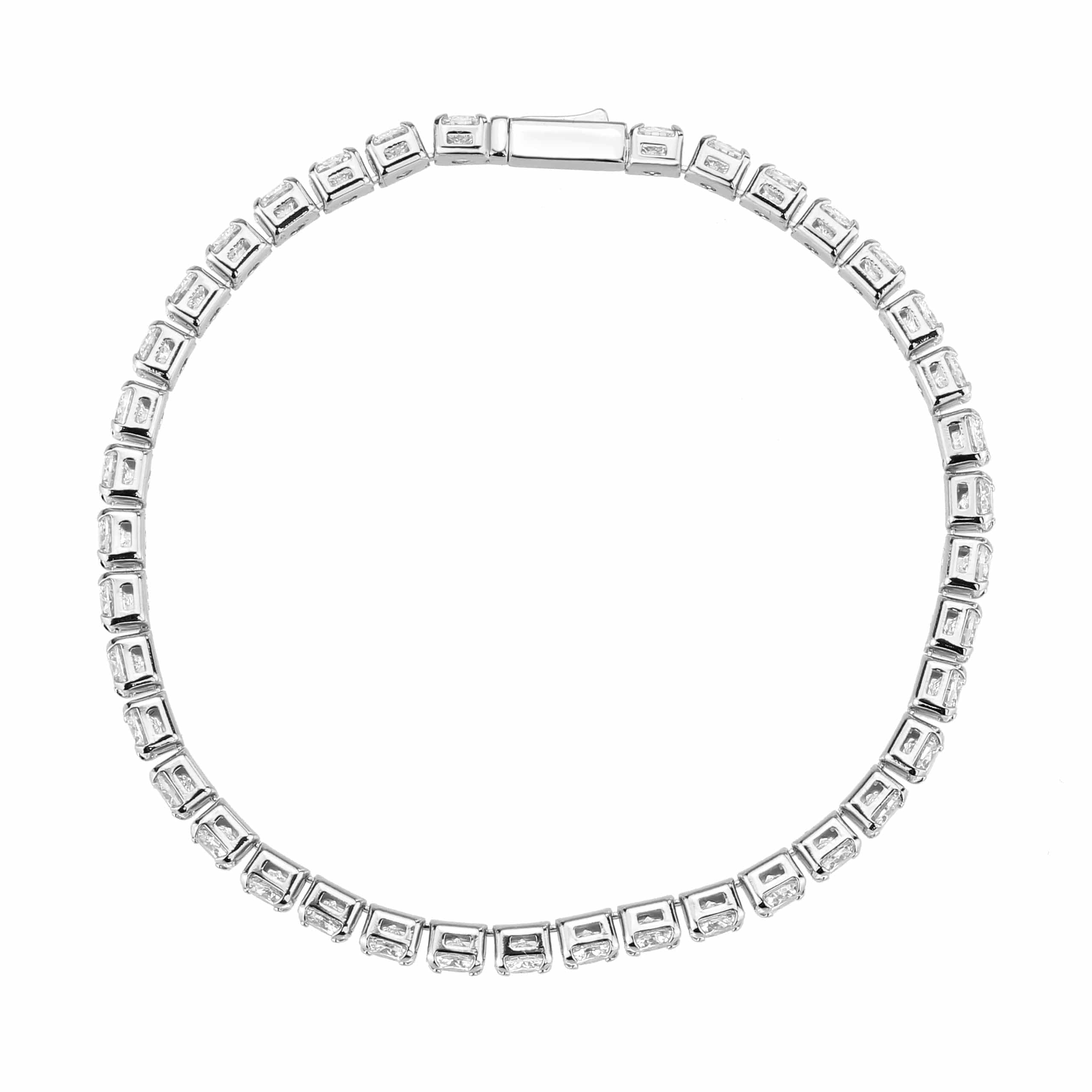 Brass CZ Round Tennis Clasp Thin Ring | The Stainless Jewelry view 6