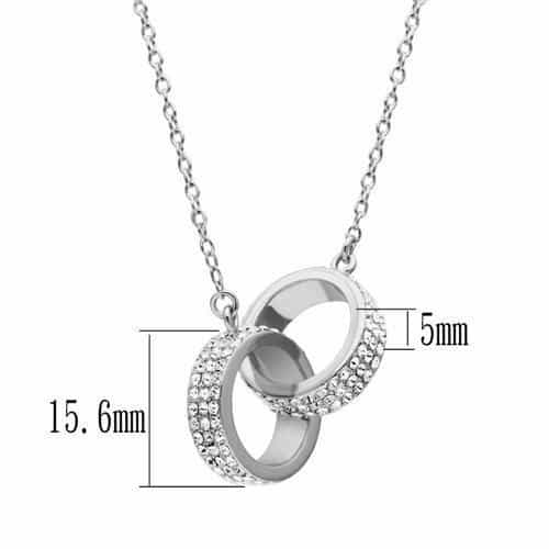 Brass CZ Pave Interlocking Circle Pendant | The Stainless Jewelry view 2