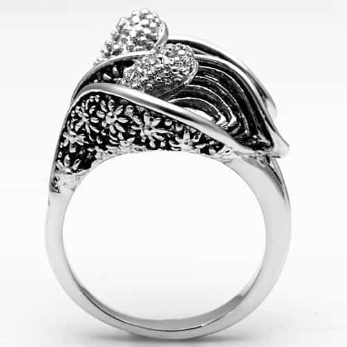 Brass CZ Pave Calla Lily Sculptural Ring | The Stainless Jewelry view 7
