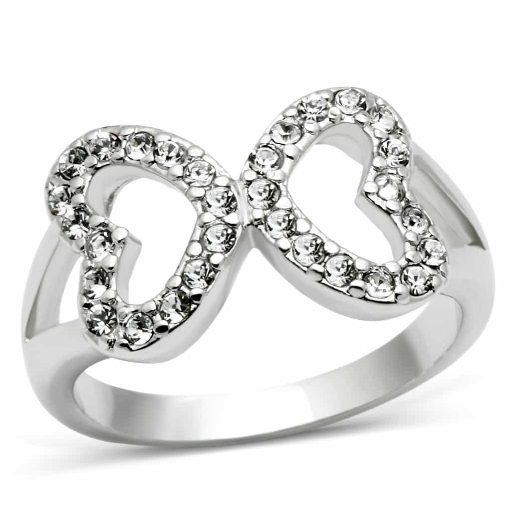 Brass CZ Pave Infinity Symbol Ring | The Stainless Jewelry view 1