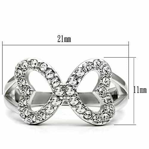 Brass CZ Pave Infinity Symbol Ring | The Stainless Jewelry view 2