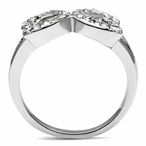 Brass CZ Pave Infinity Symbol Ring | The Stainless Jewelry view 3