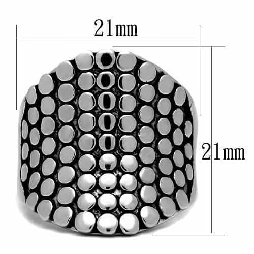 Brass Hammered Dot Bubble Wide Shield Ring view 6