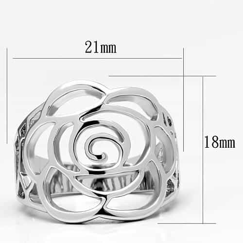 Brass Cutout Rose Filigree Wide Cocktail Ring view 6