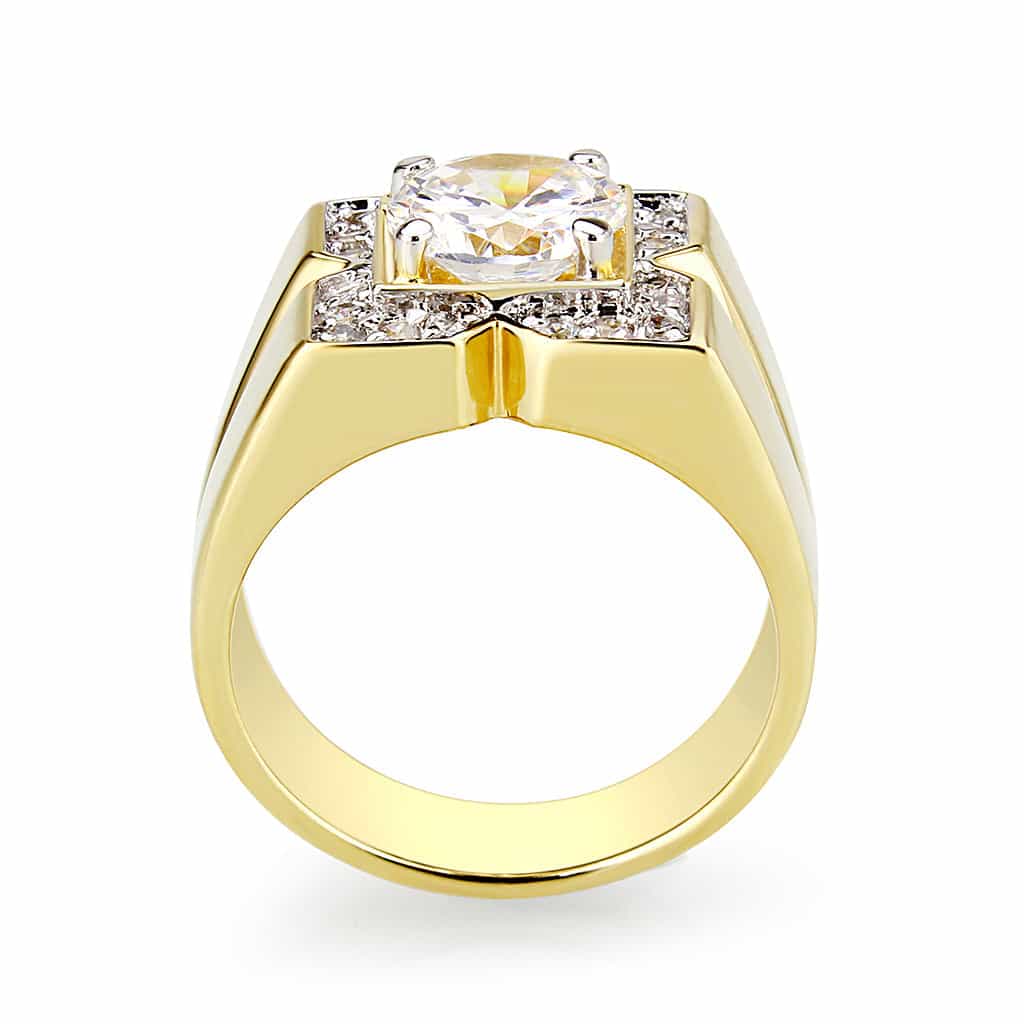 Brass AAA CZ Ring Clear | The Stainless Jewelry view 3