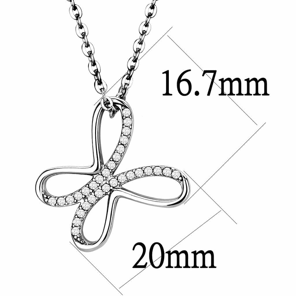 Stainless Steel CZ Pave Infinity Cross Pendant Chain Pendant view 2