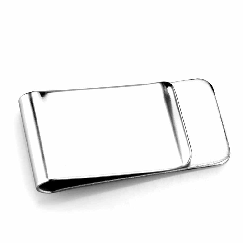 Stainless Steel Silver Polished Plain Money Clip Ring view 2
