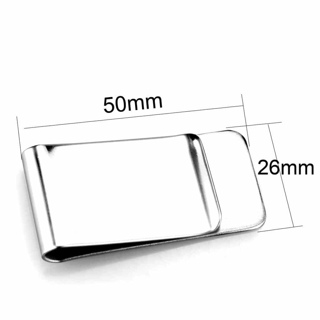 Stainless Steel Silver Polished Plain Money Clip Ring view 3