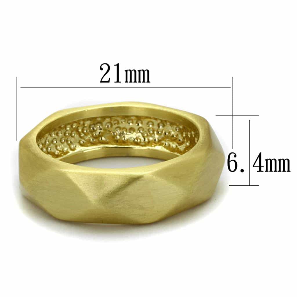 Brass Gold CZ Pave Channel Set Dome Band Ring view 2