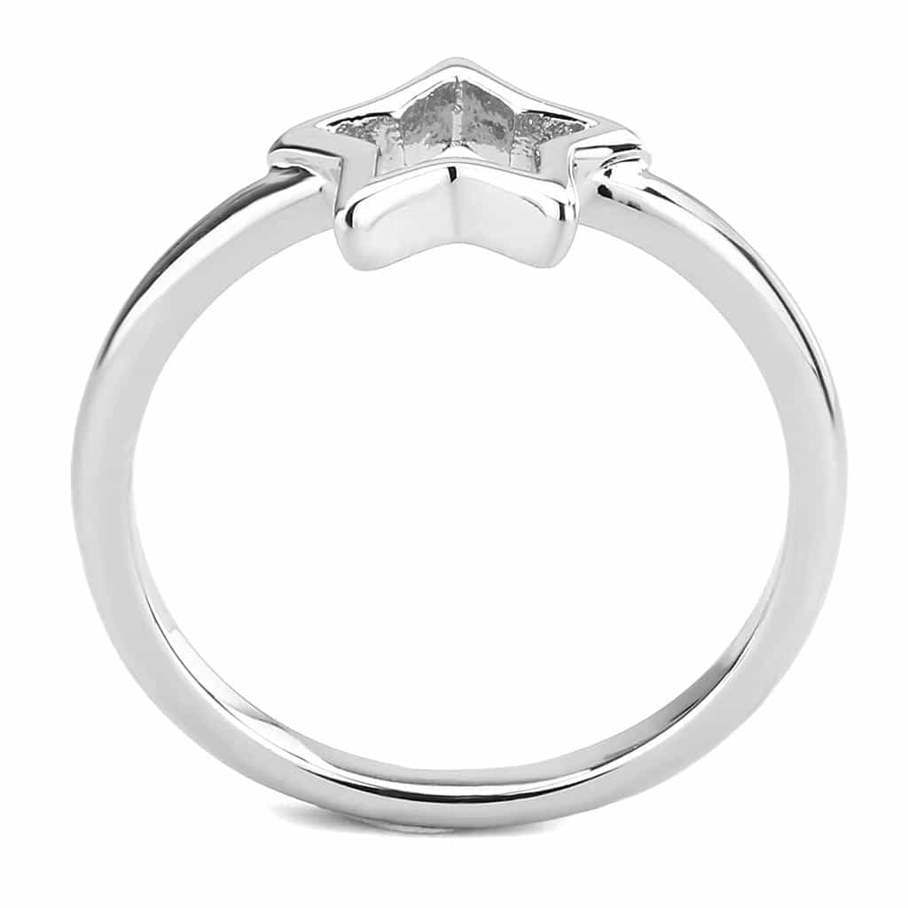 Brass Silver Open Star Outline Ring | The Stainless Jewelry view 3