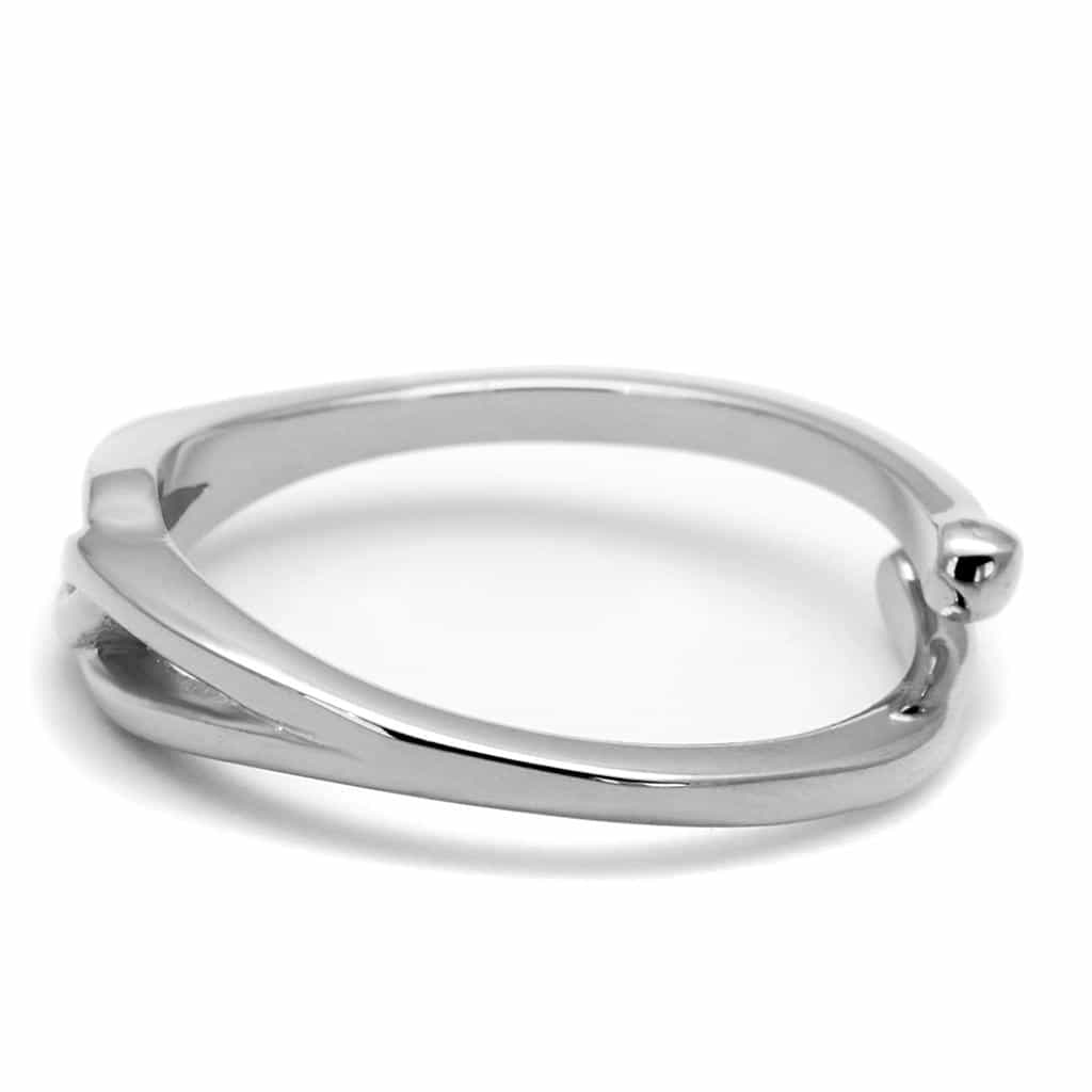 Brass Silver Polished Plain Adjustable Heart Toe Ring view 3