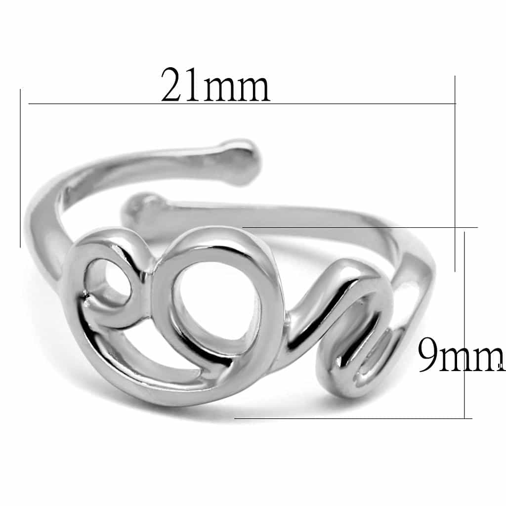 Brass Silver Script Letter S Initial Toe Ring view 2