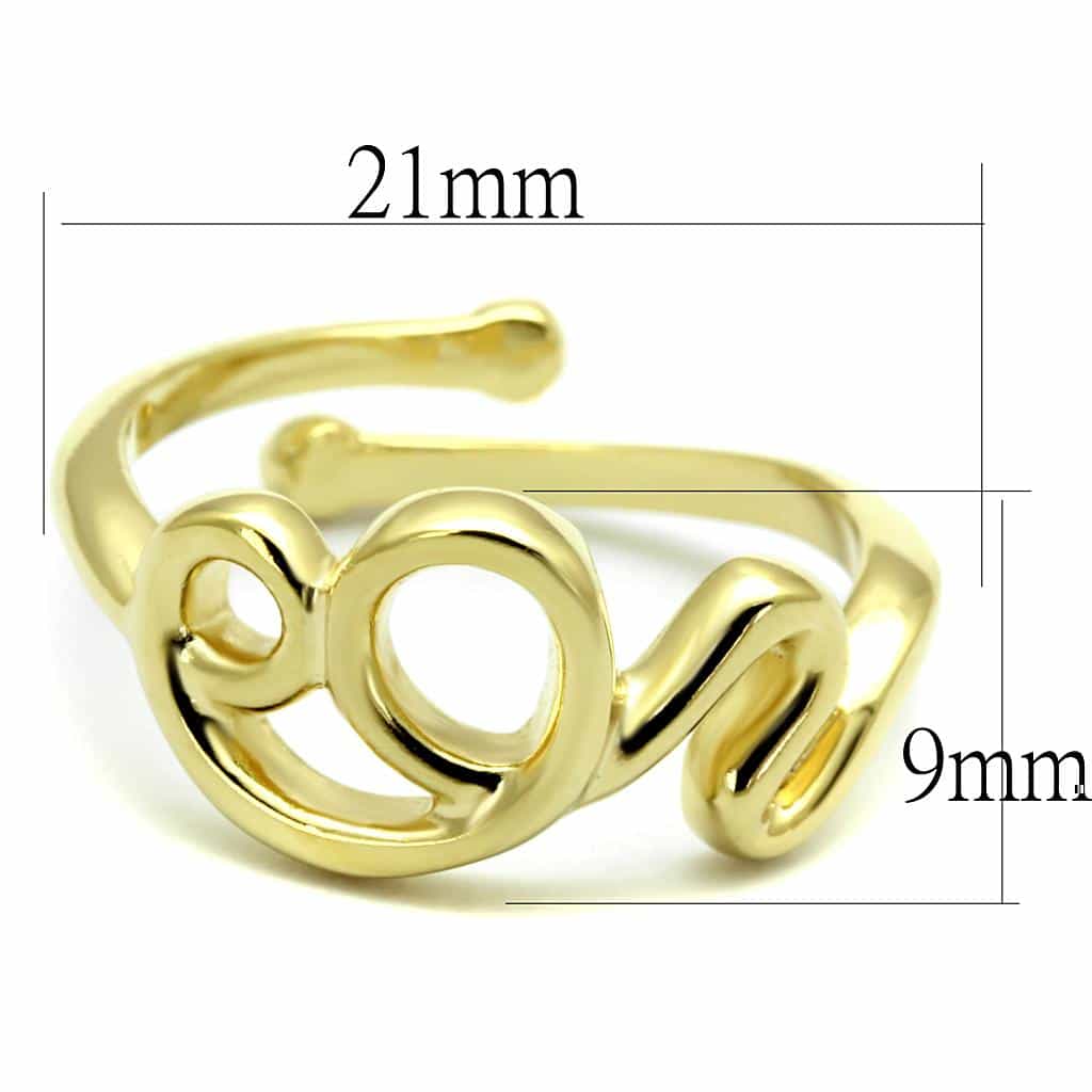 Brass Gold Script Letter S Initial Toe Ring view 2