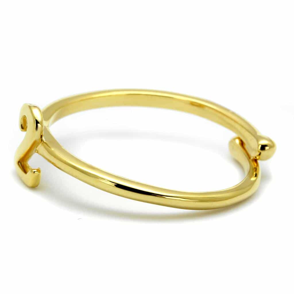 Brass Gold Script Number 2 Toe Ring | The Stainless Jewelry view 3