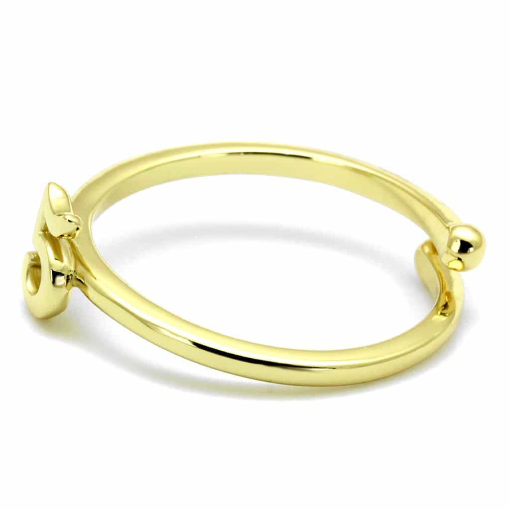Brass Gold Script Number 5 Toe Ring | The Stainless Jewelry view 3