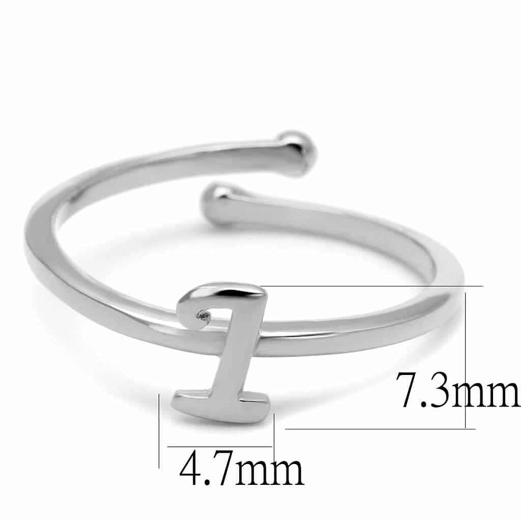 Brass Silver Script Number 1 Toe Ring | The Stainless Jewelry view 2