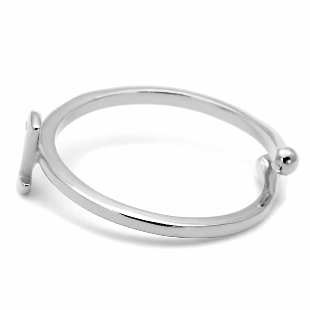 Brass Silver Script Number 1 Toe Ring | The Stainless Jewelry view 3