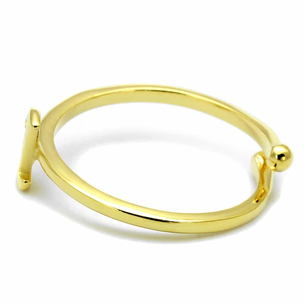 Brass Gold Script Number 1 Toe Ring | The Stainless Jewelry view 3