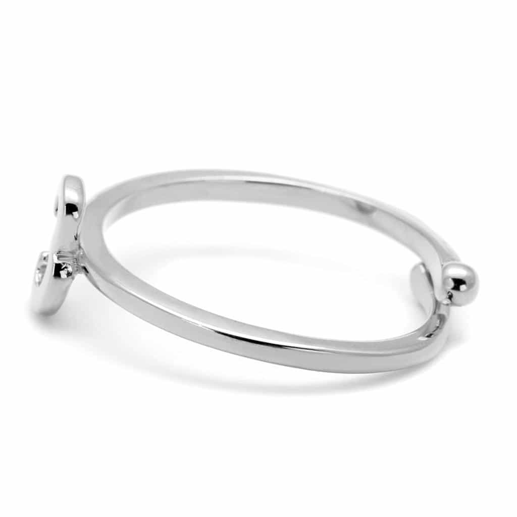 Brass Silver Script Number 3 Toe Ring | The Stainless Jewelry view 3