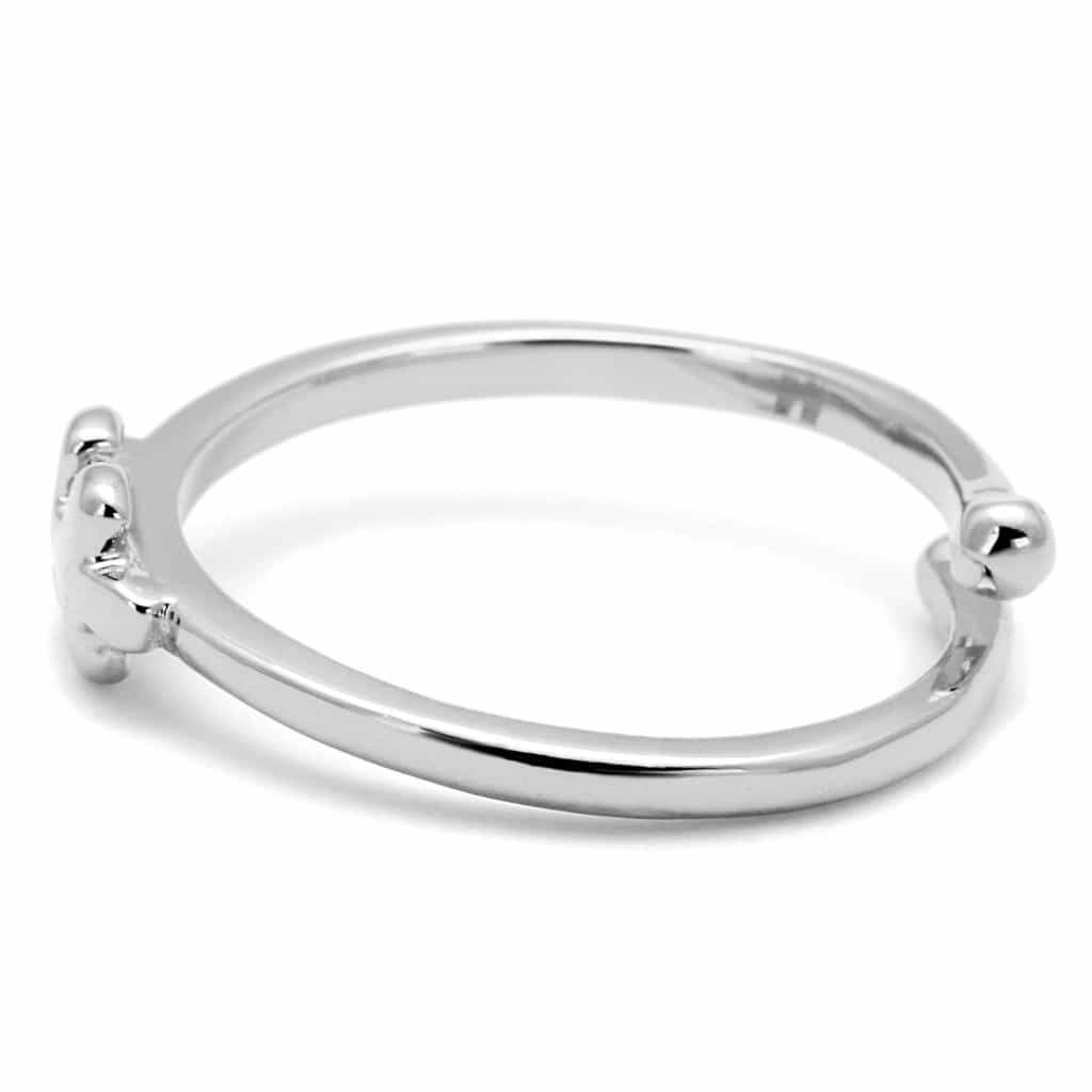 Brass Silver Script Hashtag Symbol Toe Ring view 3