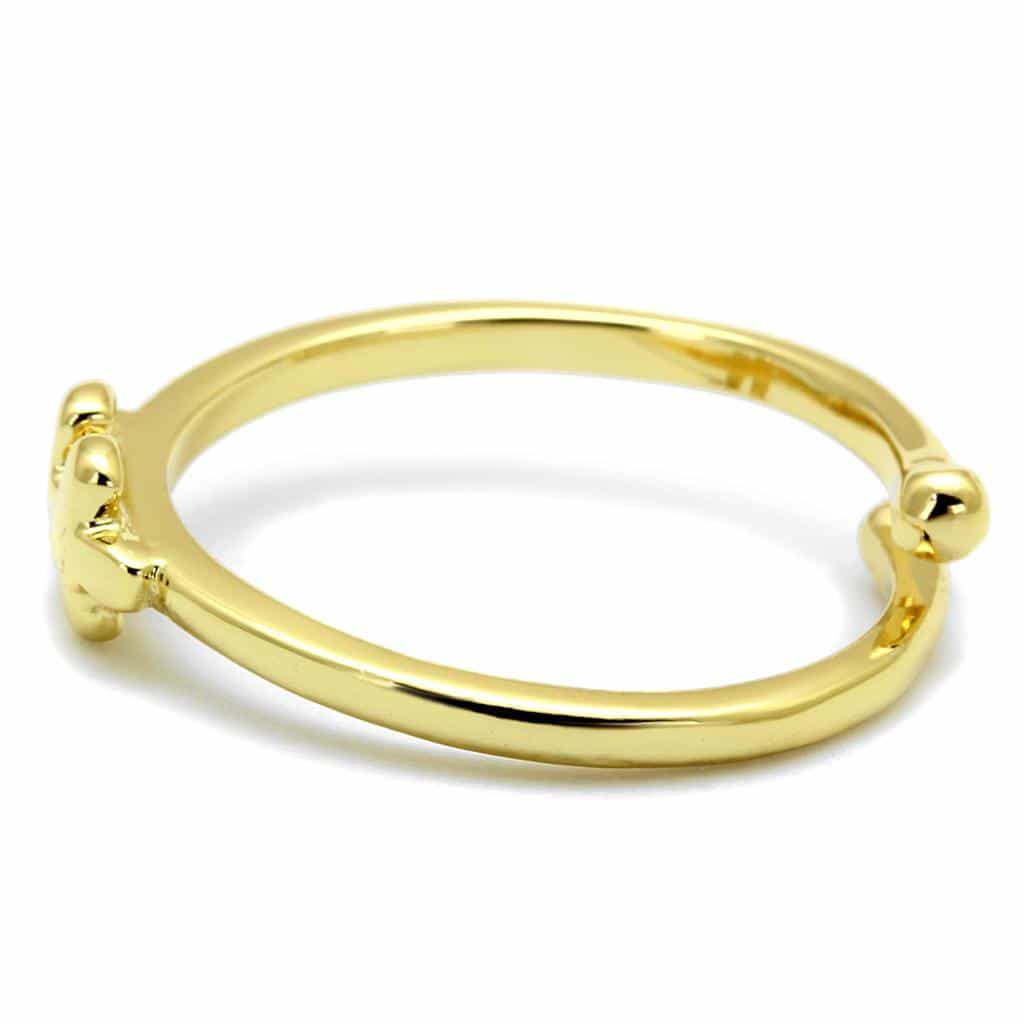 Brass Gold Script Hashtag Symbol Toe Ring | The Stainless Jewelry view 3