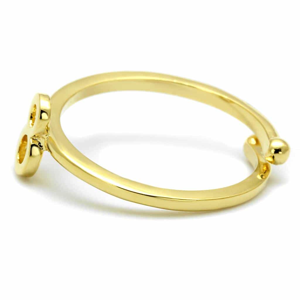 Brass Gold Script Number 8 Toe Ring | The Stainless Jewelry view 3