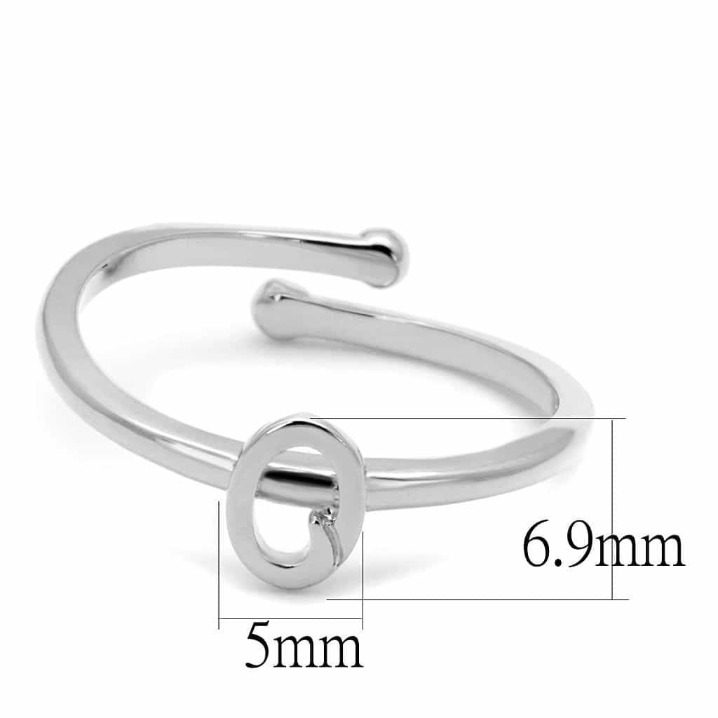 Brass Silver Script Number 9 Toe Ring | The Stainless Jewelry view 2