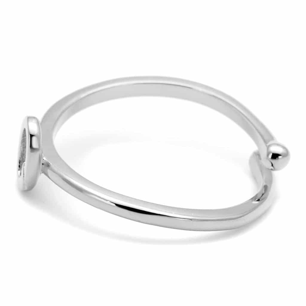Brass Silver Script Number 9 Toe Ring | The Stainless Jewelry view 3