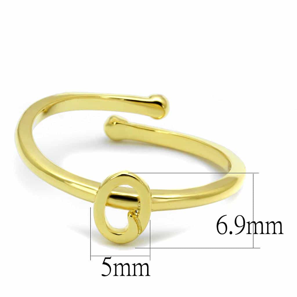 Brass Gold Script Number 9 Toe Ring | The Stainless Jewelry view 2